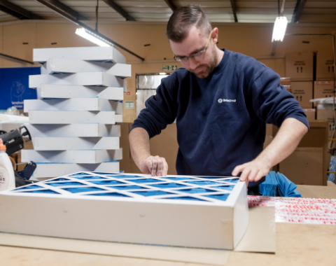 Man packing Air Filters